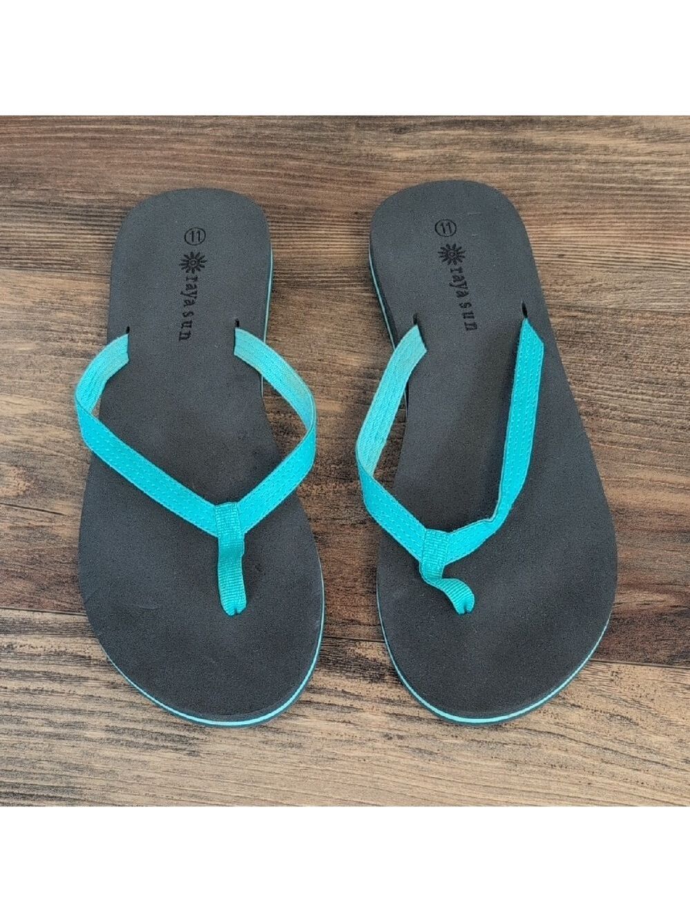 Raya Sun Vibrant Teal Slip On Flip Flops 11 -c169